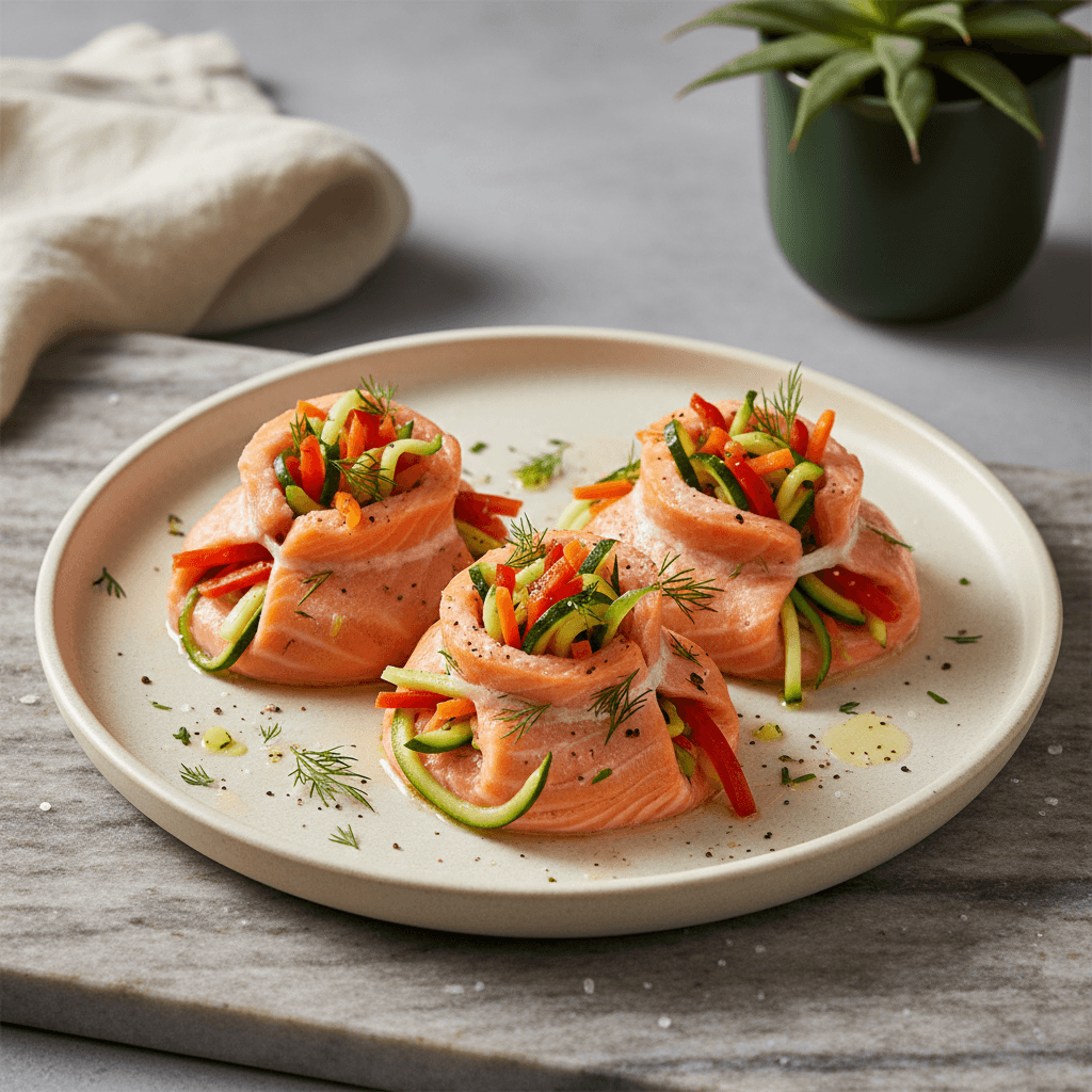 Lachstaschen mit Gemüse - Thermomix Rezept