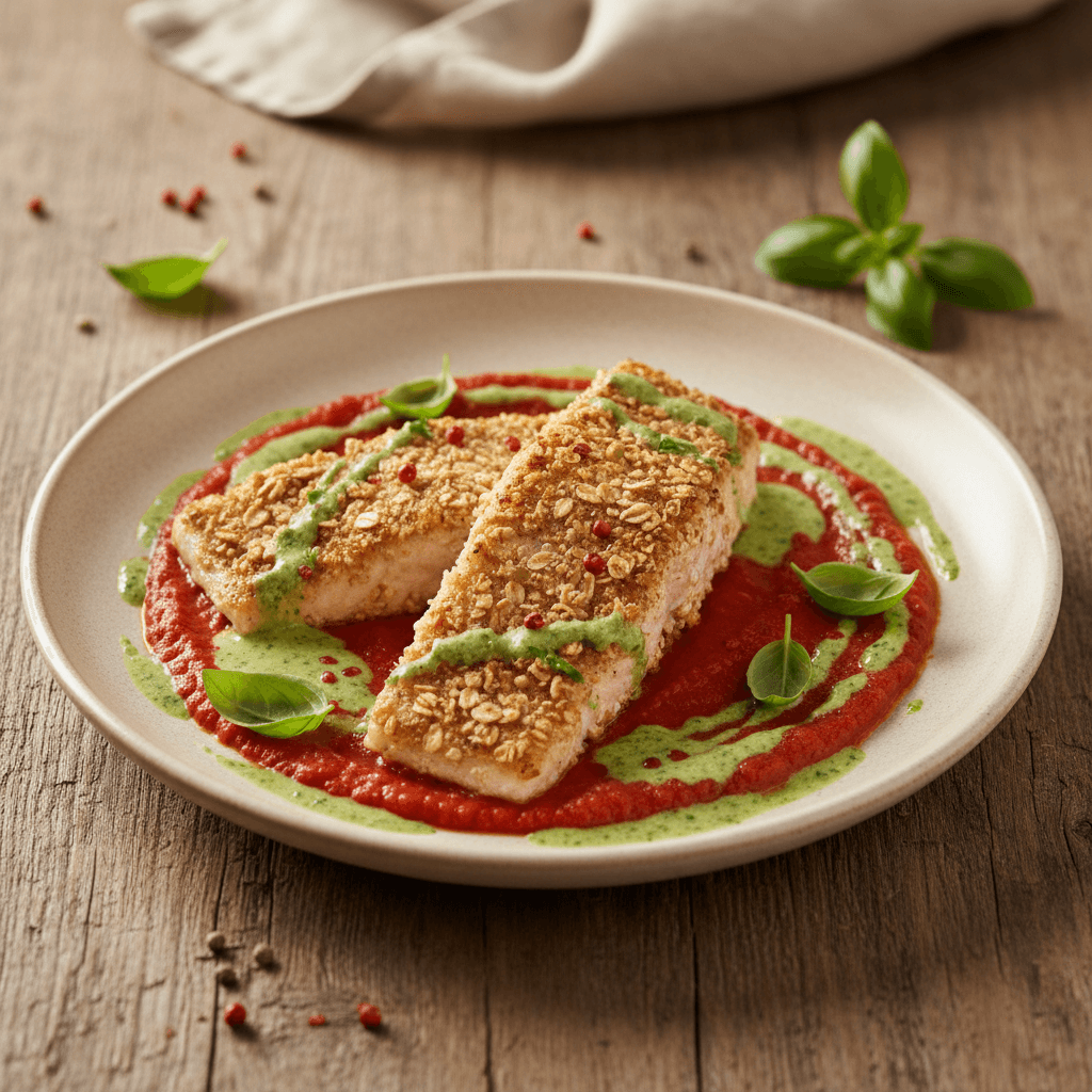 Lachsforelle mit Hafer-Kruste - Thermomix Rezept