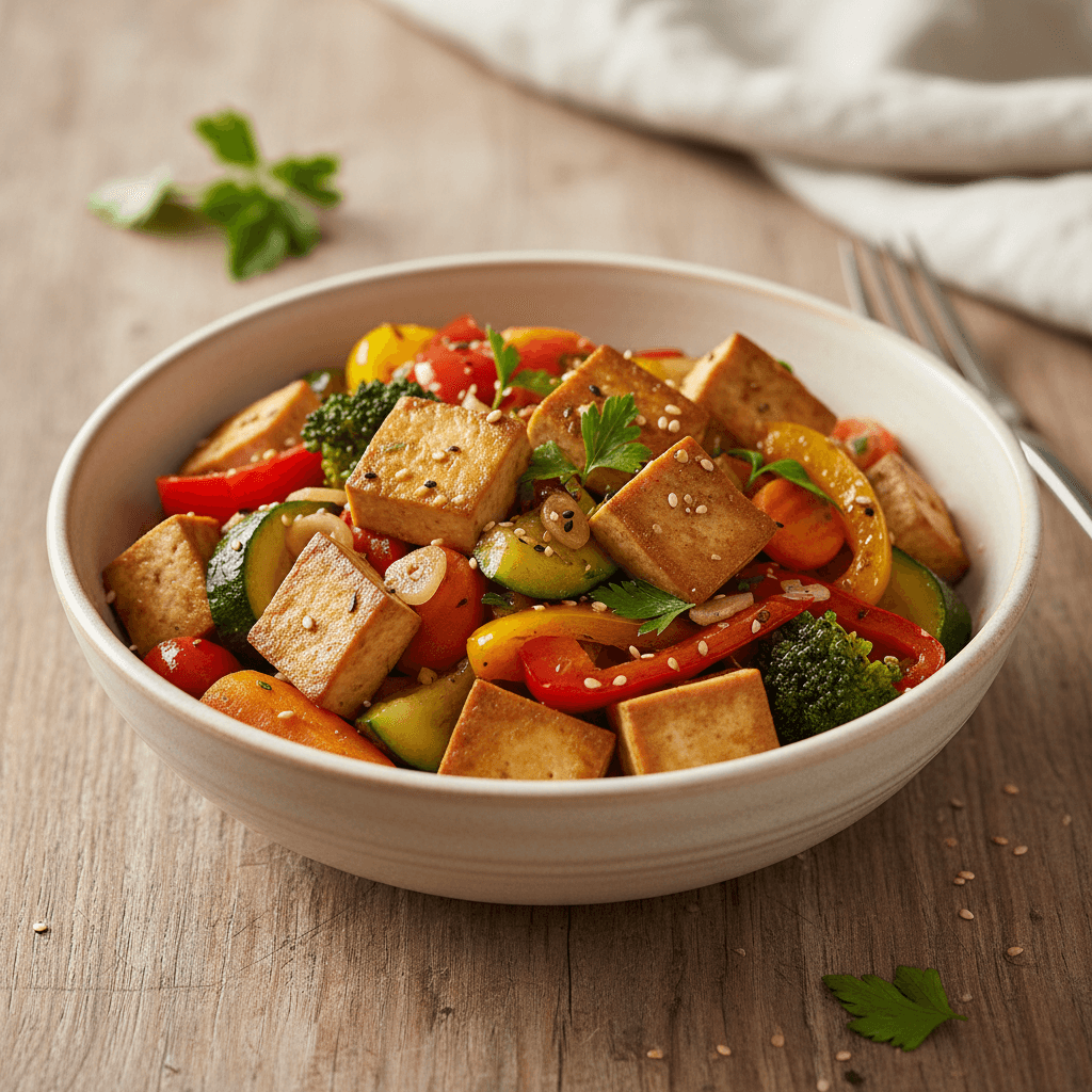 Räuchertofu-Bowl mit Gemüse - Thermomix Rezept