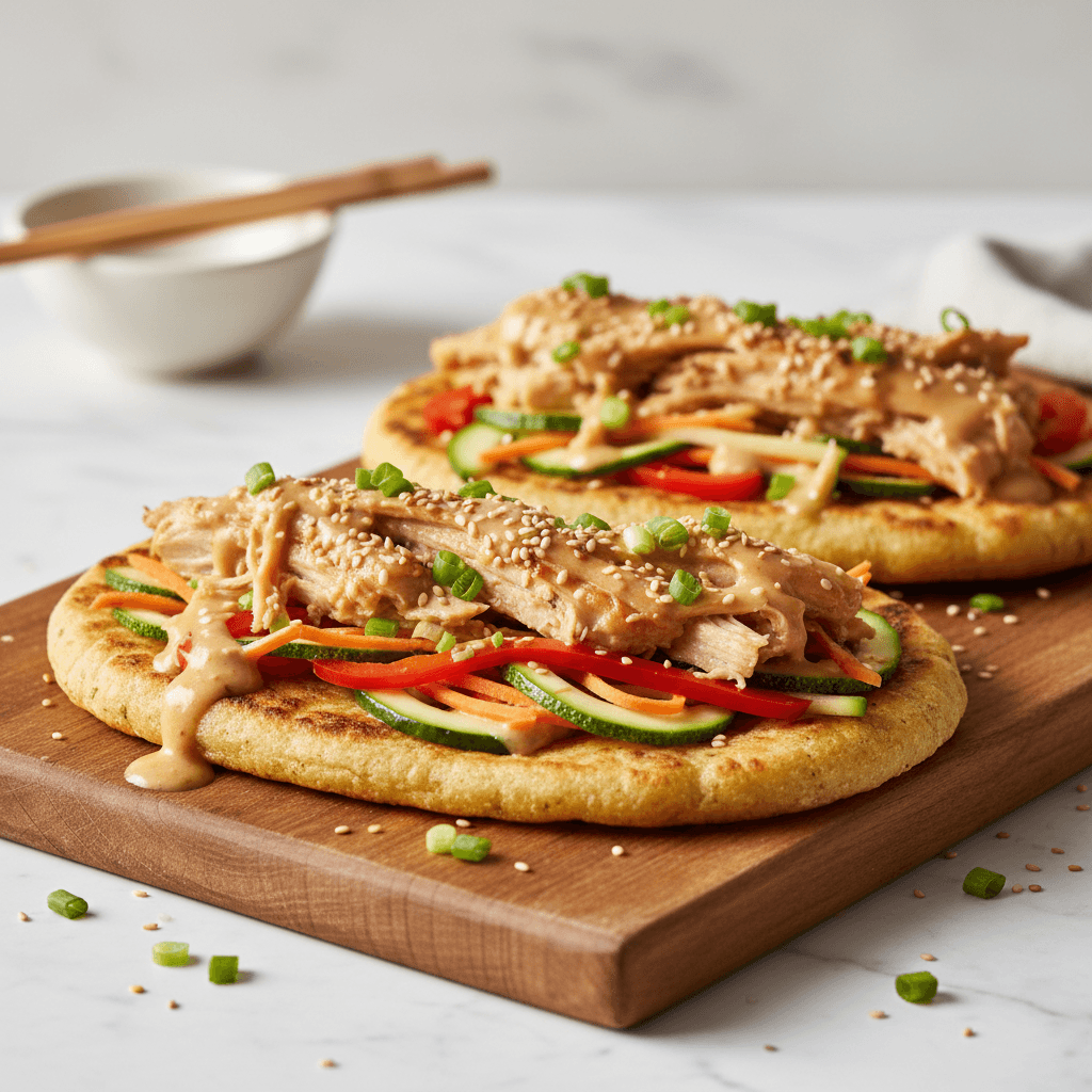 Asiatischer Hähnchen-Fladen - Thermomix Rezept