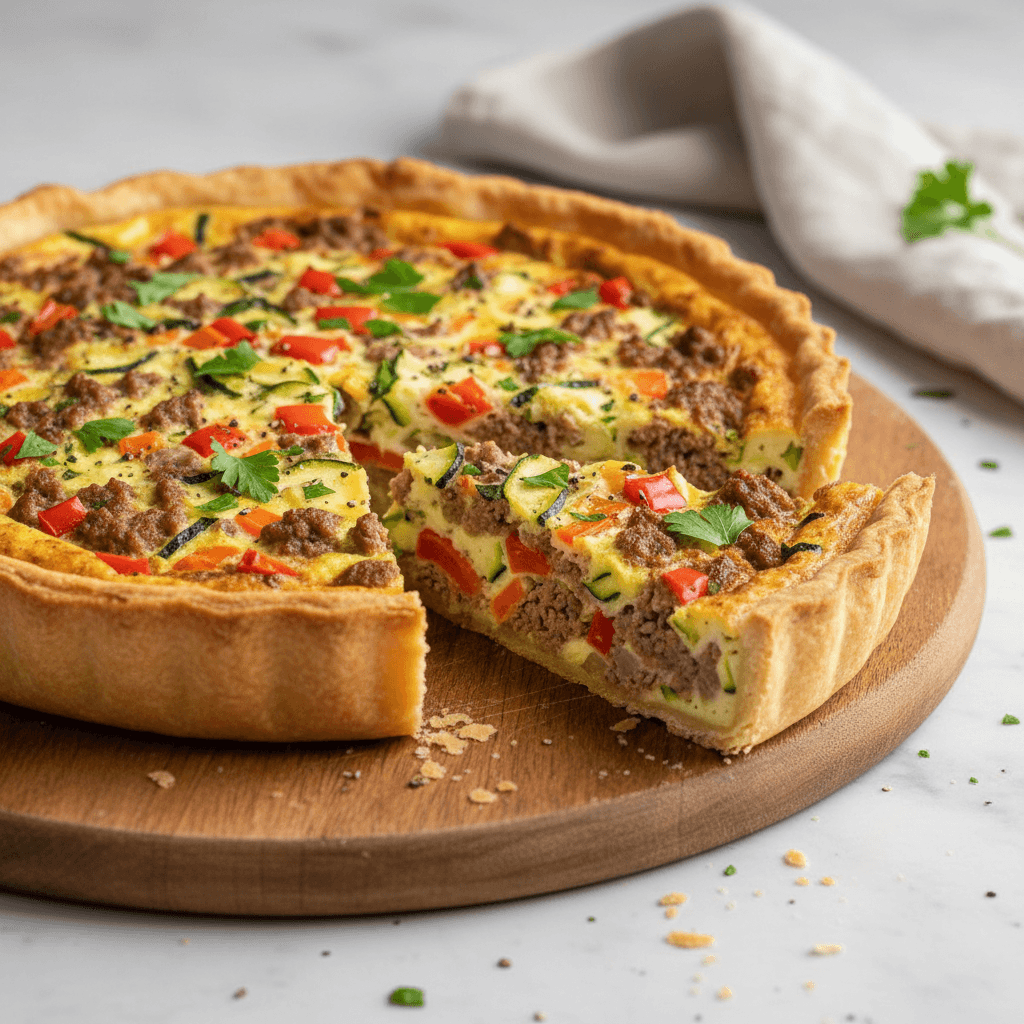 Hackfleisch-Gemüse-Quiche - Thermomix Rezept