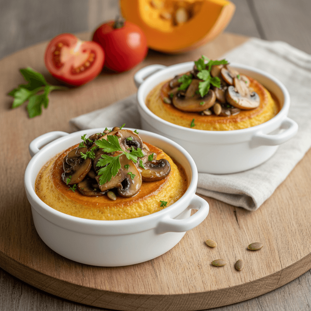 Kürbis-Flans mit Champignons - Thermomix Rezept