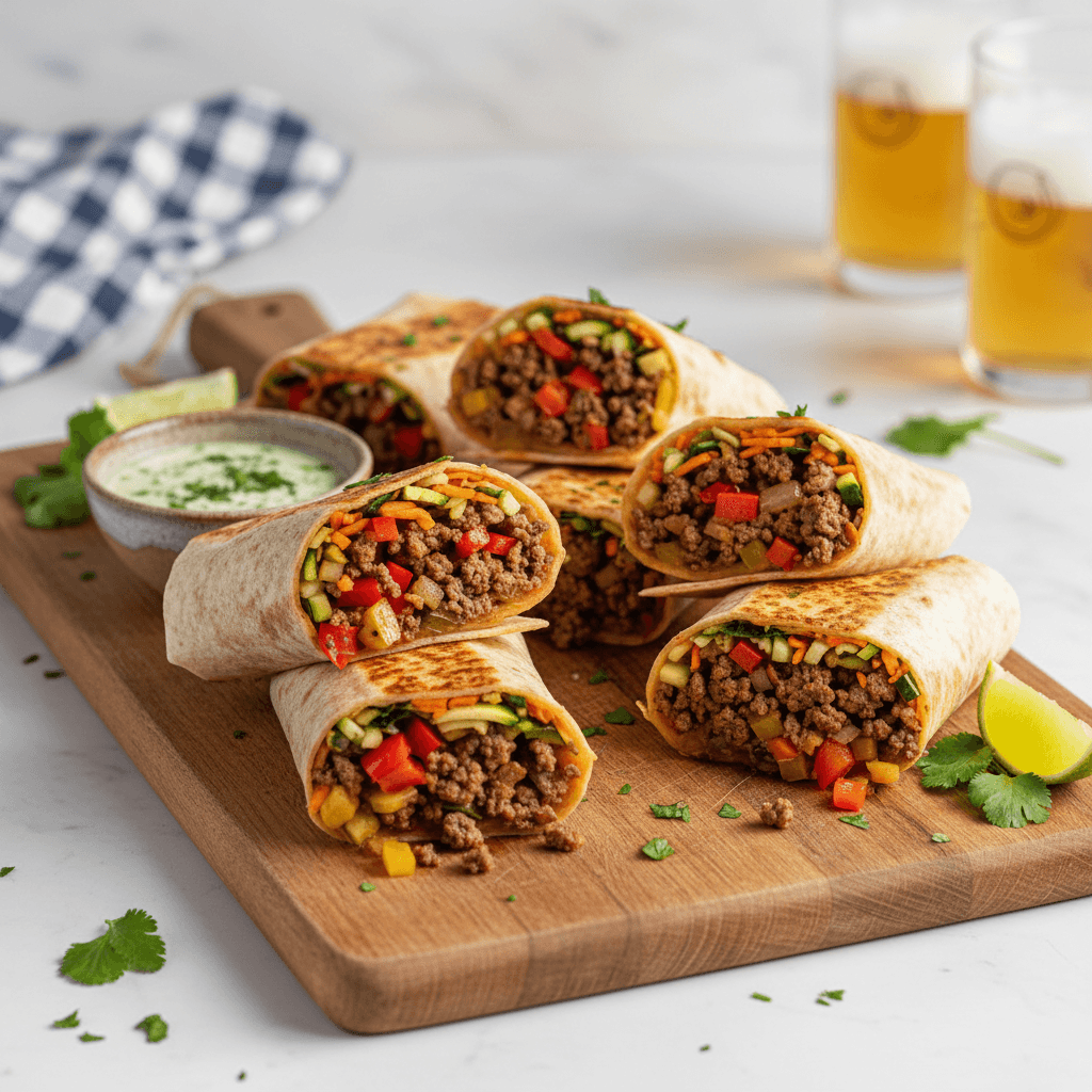Hackfleisch-Gemüse Wraps - Thermomix Rezept