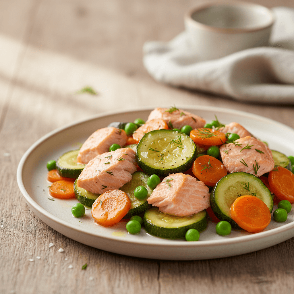 Lachs-Gemüse-Pfanne - Thermomix Rezept