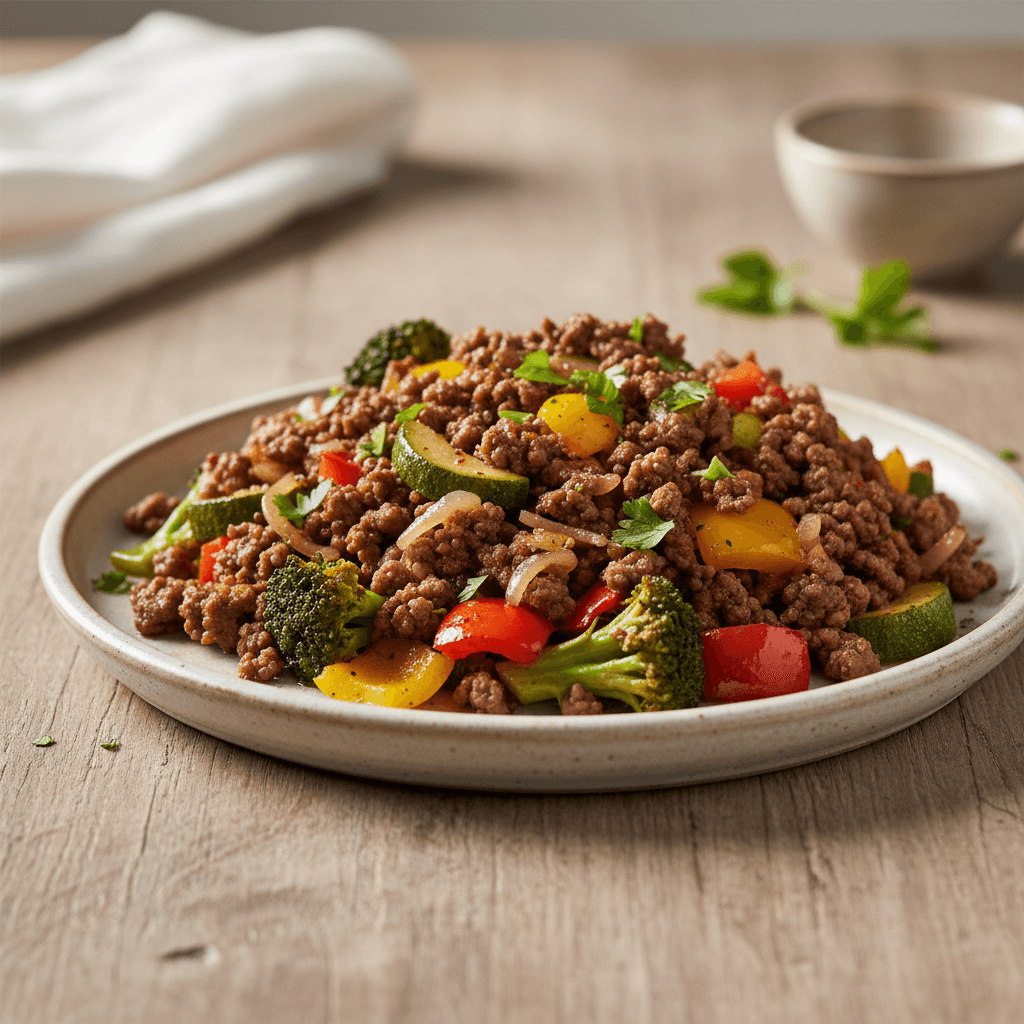 Hackfleisch-Gemüse-Pfanne - Thermomix Rezept
