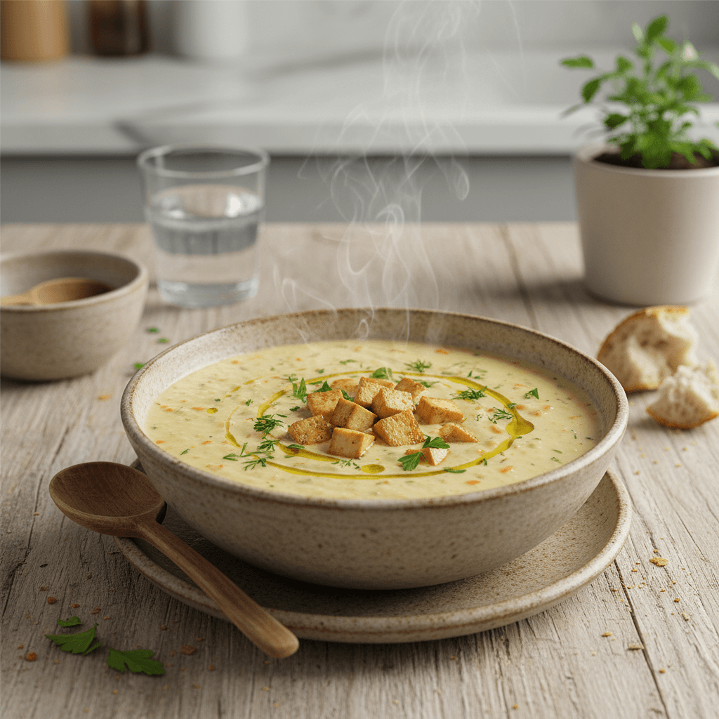 Cremige Tofu-Gemüse-Suppe - Thermomix Rezept