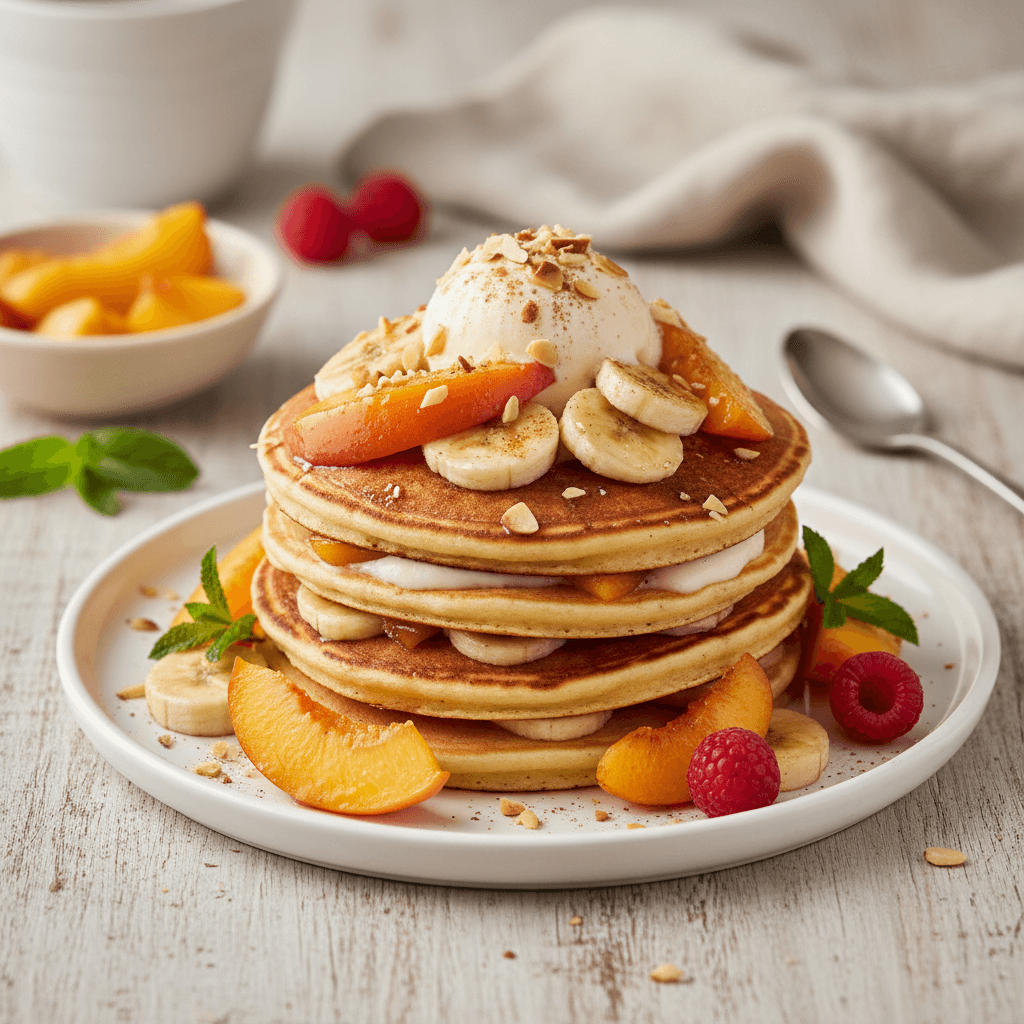 Pfirsich-Bananenpfannkuchen - Thermomix Rezept