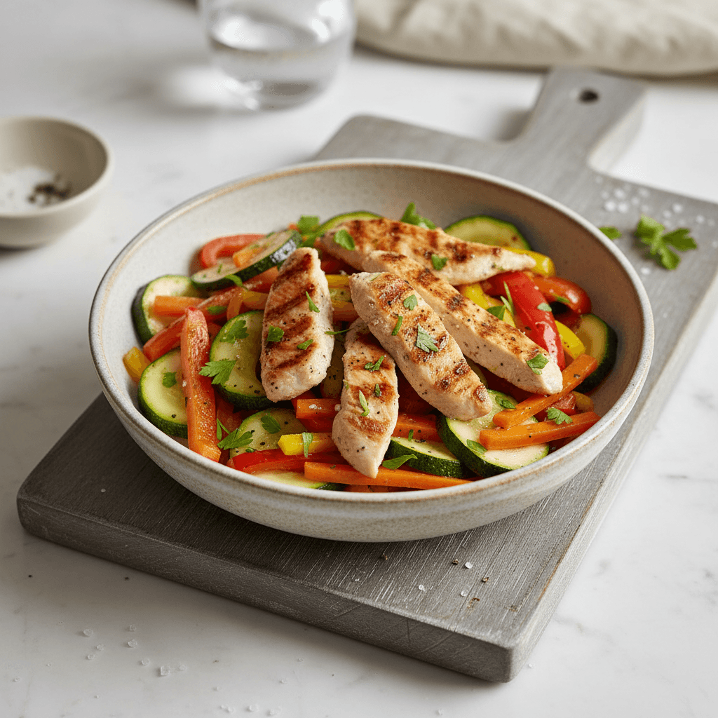 Hähnchen-Gemüse Bowl - Thermomix Rezept