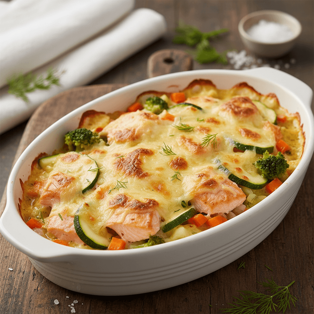 Lachs-Gratin mit Gemüse - Thermomix Rezept