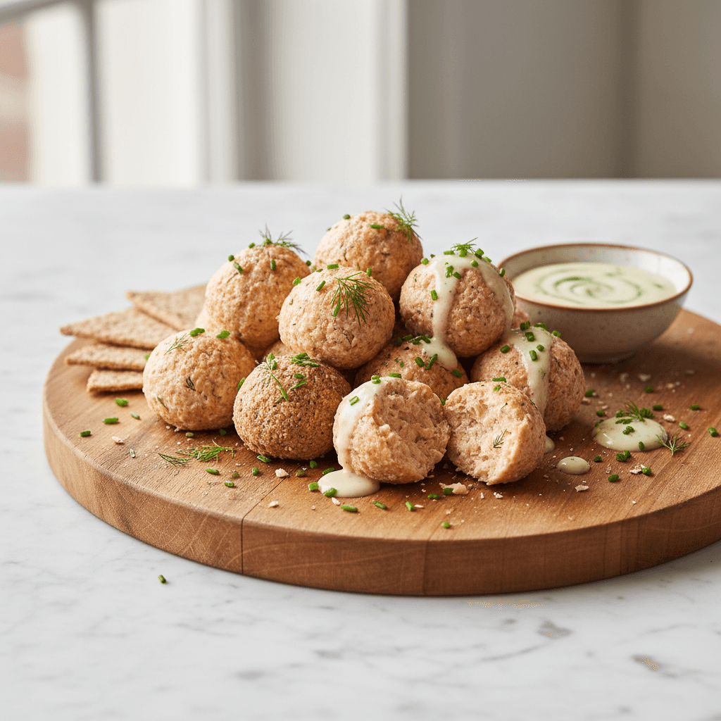 Cremige Lachs-Vollkorn-Bällchen aus dem Mixtopf - Thermomix Rezept