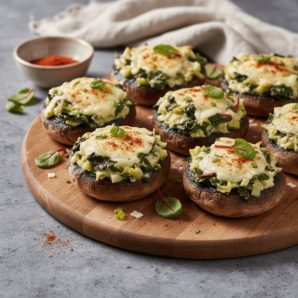 Champiñones Rellenos con Mozzarella - Thermomix Rezept
